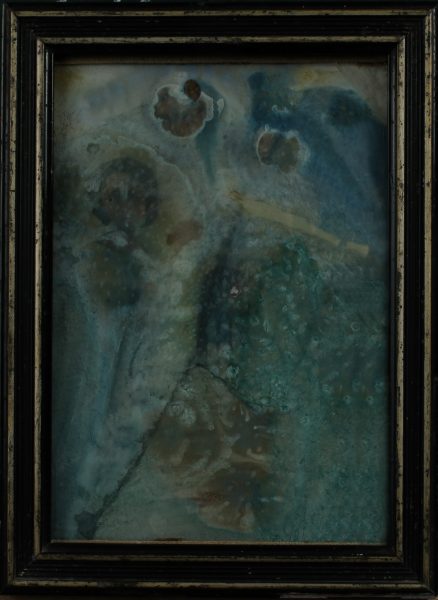 Der Weg, Hinterglasmalerei und Collage, 1973