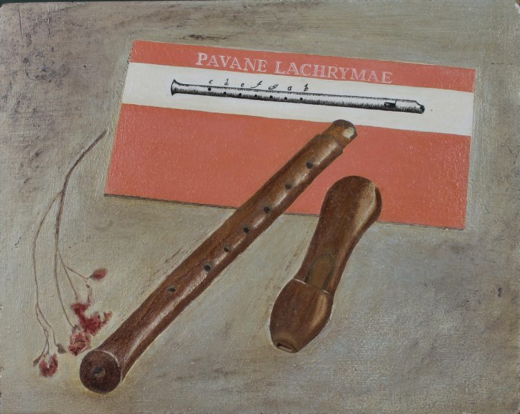 Hommage an Jacob van Eyck. Schott 11122. Bild ist unvollendet. Öl auf Holz.