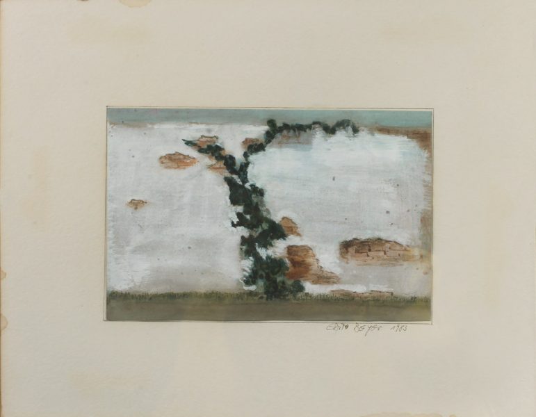 Mauerstück, Deckfarben, 1983