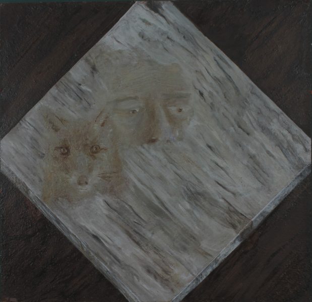 Ohne Titel, Öl auf Holz